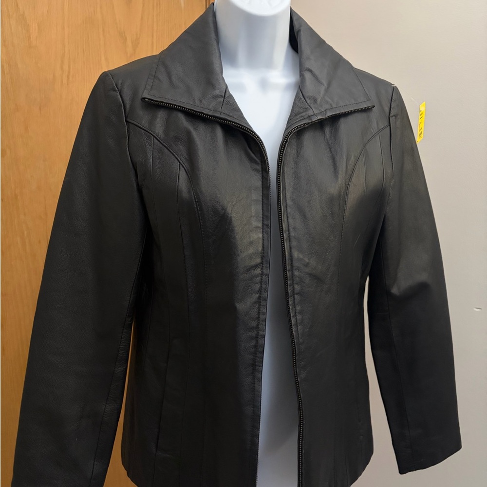 East 5th Black Genuine Leather Jacket for Women